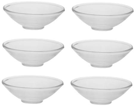 STOBAZA 6pcs Glass Candle Drip Catcher Rings, Reusable round Wax Drip Protectors for Candlesticks, High Temperature Resistant, Home and Holiday Party Use