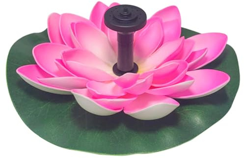 Gogogmee Pompa Galleggiante Fontana Solare a Forma di Loto Pompa per Fontana da Giardino in Plastica per Piscina e Stagno per Vacanze Estive e Decorazione