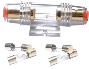VALICLUD 4pezzi Portafusibile Per Auto Agu Supporto Per Fusibili Da Amp Filo Sezione Installazione Audio Veicoli Alloggiamento in Acrilico Trasparente
