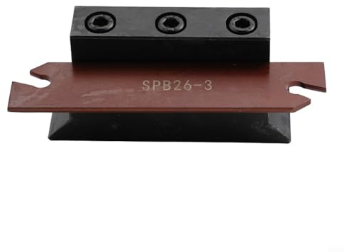 Zilimontt SPB326 SPB26-3 3mm Grooving Parting with SMBB2026 Off Block Tool Holder for for Metalworking Lathe, High Hardness Slotting Tool for for CNC Turning