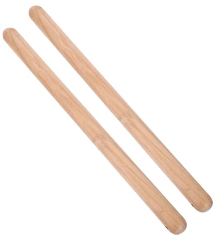 Baquetas Musicales de Madera Color Caqui, 1 Par para Instrumento
