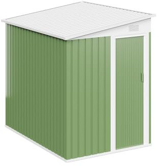 Vente-unique - Abri de Jardin métal adossé en Acier galvanisé Vert Sauge 3,15 m² - Daxton