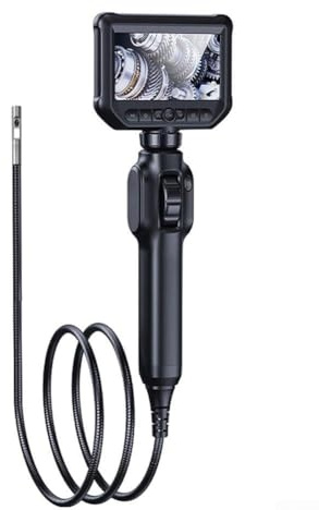 S43 - Boroscopio industriale a doppia lente girevole a 360°, con schermo IPS da 4,3, cavo da 2 m, fotocamera HD da 2 MP e impermeabile IP67, per Pipeli