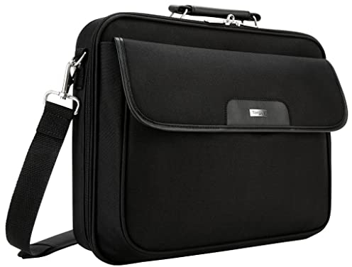 Targus Laptop Bag, Fits up to 16-Inch Laptop, with Padded Compartment and Detachable Shoulder Strap, Clamshell Laptop Case Design, (CN01) - Black