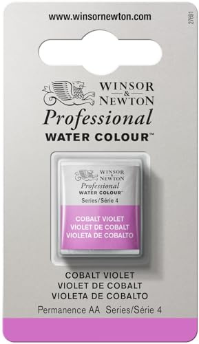 Winsor & Newton Professional Pintura a Base de Agua, Morado (Cobalt Violet 192), Media Pastilla