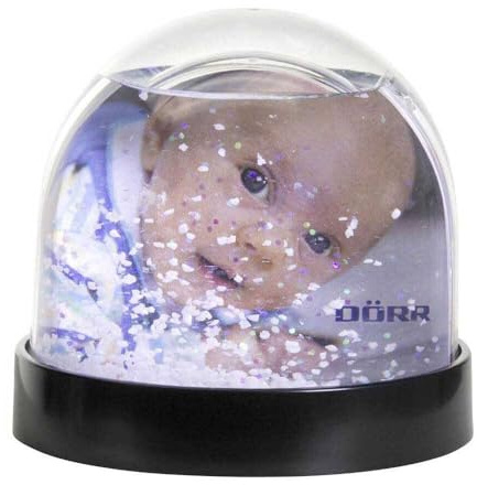 Weihnachts-Schneekugel mit Glitter-Bilderrahmen für Fotos, von Dorr
