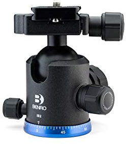 Benro IB2 Triple-Action Ball Head – Arca-Compatible Quick Release, Independent Pan Lock, Friction Control, Smooth Precision Movement for Tripods & Professional Photo Setups (IB2)