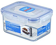 Rectangular 470ml (137 x 104 x 70mm), Clear/Blue