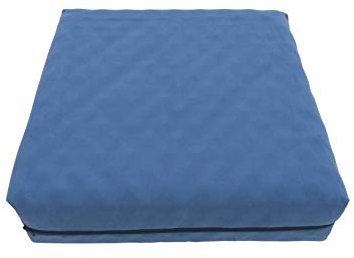 Biona Sitzkeil/Keilkissen 40 x 40 x 5-11 cm aus Verbundschaum und Visconoppenschaum (TeflonSilk blau)