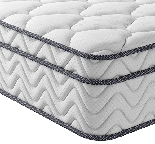 Vesgantti Matratze 140x200 7-Zonen Federkernmatratze Taschenfederkernmatratze Mittelfeste Orthopädischem Tonnentaschenfederkernmatratze (H3, Box-top 26cm)