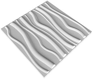 PVC 3D Wall Panel Decorative Wall Ceiling Tiles Cladding Wallpaper Waterproof Waves (03)