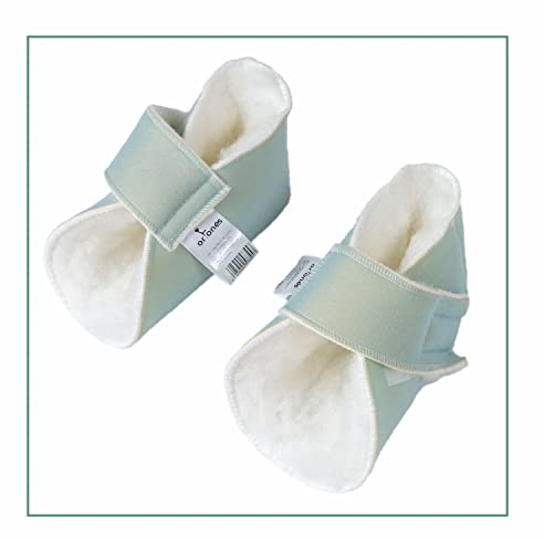 Ortones - Taloneras Antiescaras – Par de Protectores para Talón, Pie o Codo para Prevención de Úlceras y Llagas por Presión – Uso Diario en Cama o Silla de Ruedas – Talla Única, Color Agua Marina
