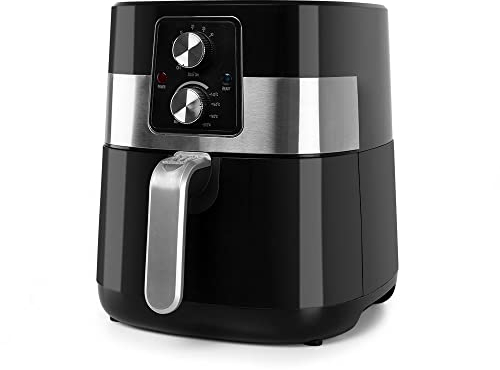 Orbegozo FDR 24 – Freidora sin aceite, 4 L de capacidad, temporizador, termostato regulable, cubeta apta para lavavajillas, 1300 W