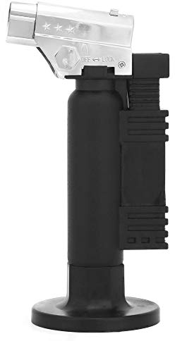 Saldatore a Gas, Akozon Torcia Bruciatori da Cucina Torcia Cucina Bruciatore a Gas Butano da Laboratorio Fiamma Regolabile con Blocco di Sicurezza per Cucinare, Dolci, Grigliare, Saldare