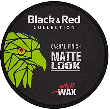 Black Red Hair Wax - Casual Finish - Matte Look 150 ml