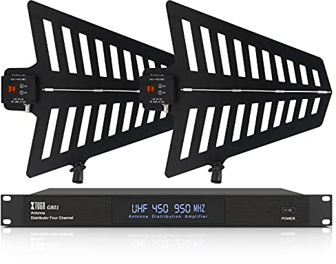 XTUGA GA816 Wireless Antenna Distribution System, 2600ft Long Range Signal Amplifier for Stage Performance, Outdoor Broadcasting & Large Venues, UHF Signal Combiner (400-950MHz)