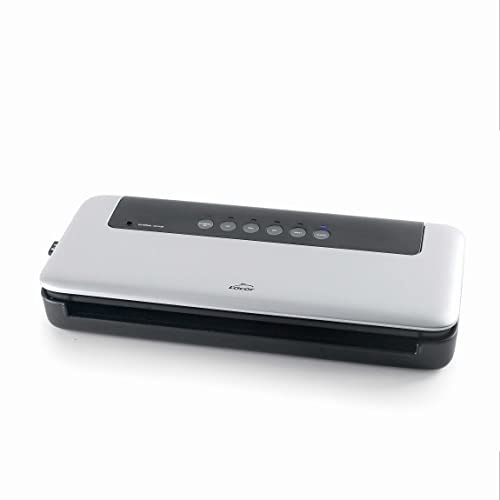 Lacor - 69356 - Autopro Vakuummaschine mit Ultrafast-System, Doppel-Vakuumpumpe mit Einer Saugleistung von 4,3 L/min, Maße 38x17,5x5,8 cm, Grau und Schwarz