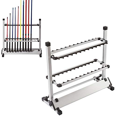WSIKGHU 24 Angelrutenständer aus Aluminiumlegierung Tragbarer Angelrutenständer aus Aluminiumlegierung Angelru-tenständer 72cm×32.5cm×72cm