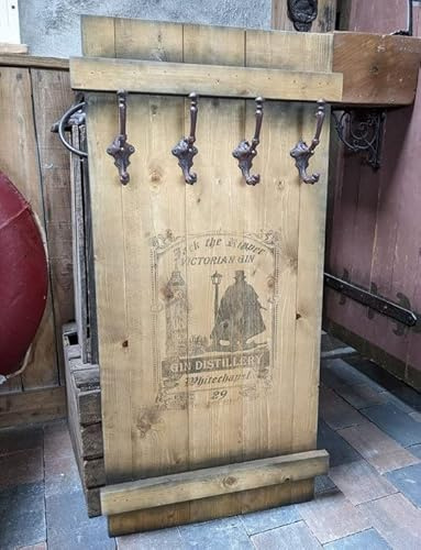 Generisch GARDEROBE WANDGARDEROBE JACK THE RIPPER GIN LANDHAUSSTIL HOLZ FRACHTKISTE NEU ANTIK STIL