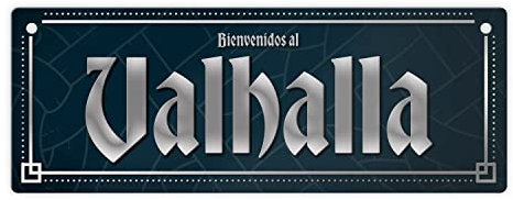 trendaffe Cartel metálico de bienvenida al Valhalla, 7,5x20 cm, Aluminio