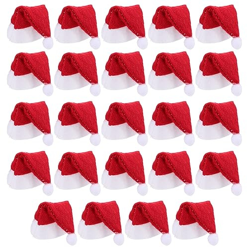 ifundom Mini Weihnachtsmütze Für Lutscher Und Süßigkeiten Kleine Nikolausmütze Als Partyzubehör Und Weihnachtsdekoration Für Basteln Und Tischdeko