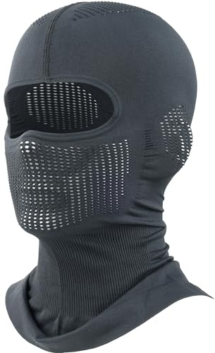 WTACTFUL Super andningsbar – (1-pack/2-pack) ansiktsmask för motorcykel för ridning, racing, cykling, skidåkning, snowboard, Grått, one size