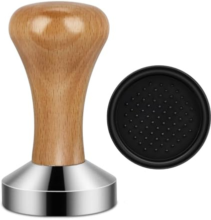 PengGengA Kaffee Tamper 51 mm Espresso Tamper Set Espresso-Stampfer mit Tampermatte 304 Edelstahl Kaffeestampfer Tamper Espresso Zubehör
