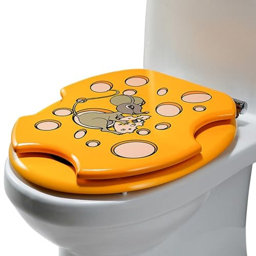 Couvercle de Toilette avec Reducteur Integre, Abattant WC avec Frein de Chute, Clipsable, Amortie, Amovible