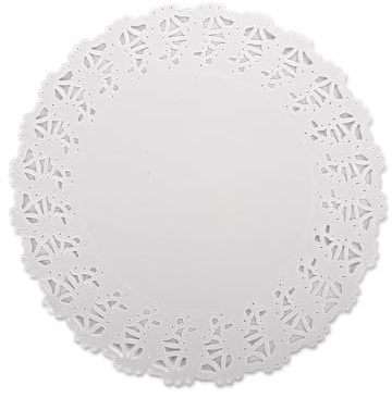 FRANZ MENSCH 2000 Stück Hygostar Tortenspitzen rund | Papier, Karton, Ø: 18cm (8 x 250 Stück), hochweiß, Tortenspitzen, Tortendeckchen, Spitzenpapier