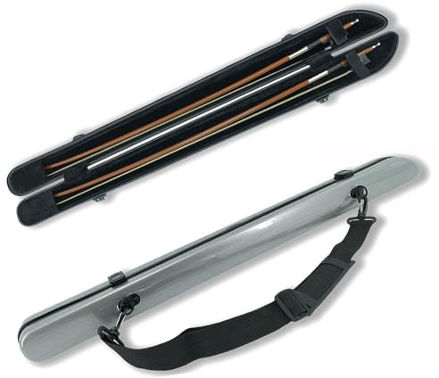 Vetimobato Hartschalenkoffer für 2 Violine/Viola/Cellobogen mit verstellbarem Schultergurt, Bogentasche, starker leichter Bogenkoffer für Violine/Viola/Cellobogen (Silber)