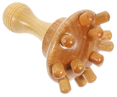 SEWOART Masseur De Cuir Chevelu En Bois Naturel Antistatique Dents Larges, Massage Acupuncture Pour Circulation Sanguine Et Soulagement Des Maux De Tête, Outil Portable Pour Relaxation Quo