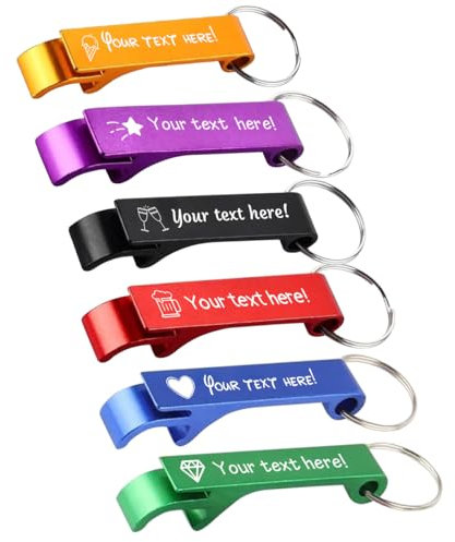 2pc Portachiavi Cavatappi Personalizzato, Personalizzati Cavatappi vino Portachiavi, Incisione di Testo e Iconesi Applica a Bomboniere, Bomboniere Laurea, Festa, Bar Selezione di Più Colori
