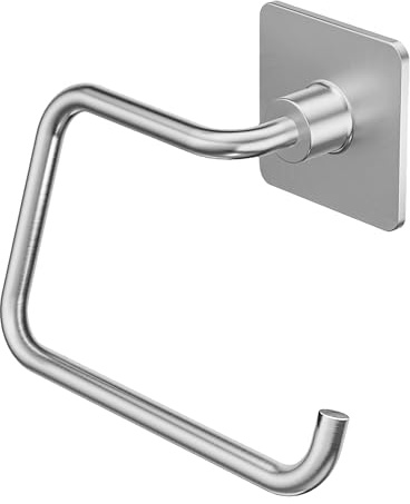 WZKALY Toilettenpapierhalter ohne Bohren, Edelstahl Klopapierhalter, Silber | Selbstklebend, WC Papier Halterung für Badezimmer, Gäste-WC