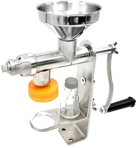 Manuelle Ölpresse, DIY-Ölpressgerät, Ölpresse aus Edelstahl for den Hausgebrauch, Ölpresse for Erdnüsse, Nüsse, Samen, Raps und Sesam