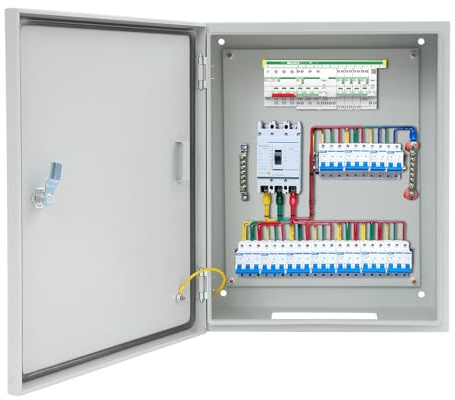 VonVVer Electric Box IP55 Weatherproof Electrical Enclosure Box, 40x20x50cm Empty Wall-Mounted Meter Box with Lock & Keys for Indoor Outdoor Use Factories Schools (40x20x50cm)