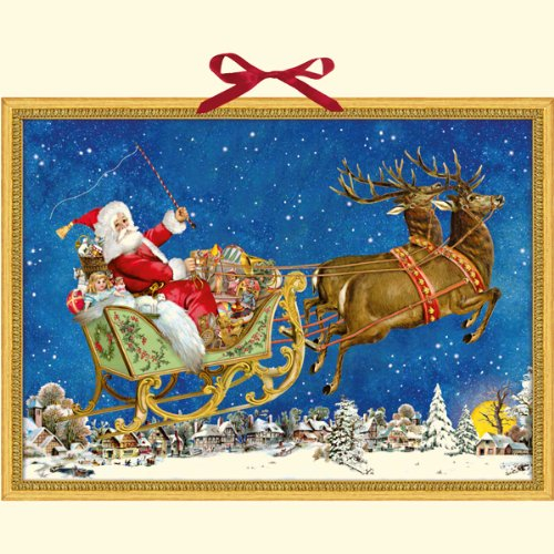 Nostalgischer Weihnachtsschlitten: Adventskalender