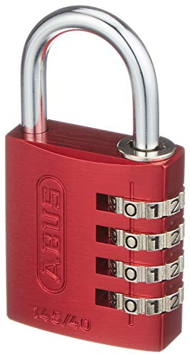 ABUS 498626 Aluminium-Zahlenschloss 145/40, Color Rainbow SB - enthält je ein Stück blau, gelb, grün, lila, orange, rot