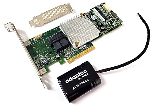 Adaptec 2277500-R - Speichercontroller (RAID) - 8 Sender/Kanal - SATA 6Gb/s/SAS 12Gb/s Low Profile - 1.2 GBps - RAID 0, 1, 5, 6, 10, 50, 1E, 60 - PCIe 3.0 x8