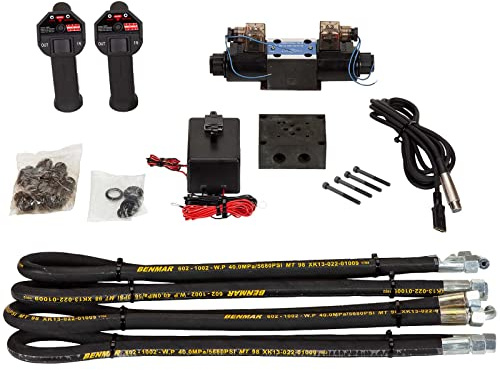 WINCHMAX. Kit de instalación de cabrestante hidráulico. Válvula, Mangueras, Equipos de Control. Control Remoto inalámbrico de 24v.