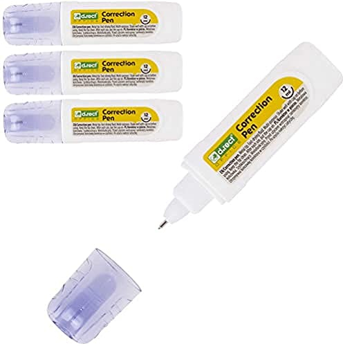 D.RECT Korrekturstift | Korrektur Pen | Correction Pen | Korrekturflüssigkeit 12ml weiß x 24 Stück