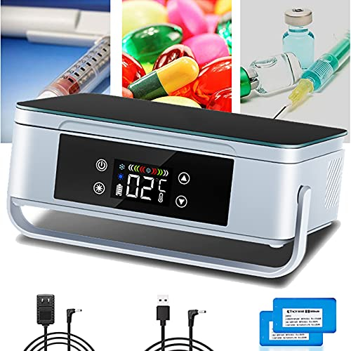 Diabete mini Frigo L'insulina Portatile Frigo 2-8 ° C Intelligente Frigorifero A Temperatura Costante Piccolo Frigo Per Auto Display LCD Ricaricabile USB Per Aereo Famiglia Viaggi