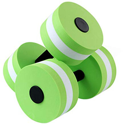 Bluelanss Aqua-Hanteln Aqua-Fitnessgerät Wassersport PE-Schaum Hanteln 2er Set Aquahanteln für Herren Damen Aquafitness Grün