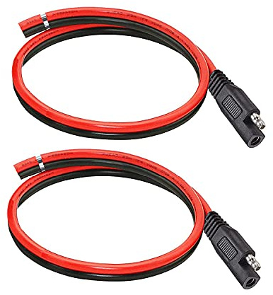 dstfuy SAE Anschluss,SAE Verlängerungskabel,10 AWG Solarpanel Stecker mit 1 FT 2Pin Schnellanschluss für Tender Motorrad Autos Traktor. (2Pack 30CM)