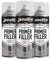 Jenolite - 3 Vernici aerosol per primer flessibili con elevate proprietà di riempimento, colore grigio, 400 ml (riempiono piccole ammaccature e graffi per una finitura liscia)
