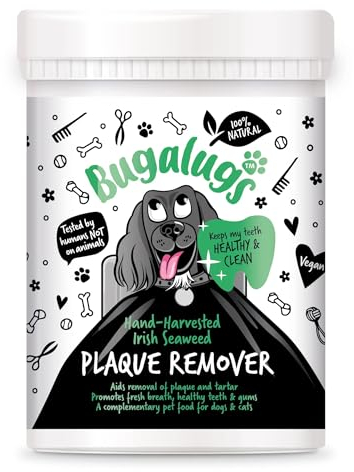 BUGALUGS Plaque Off Remover for Dog Teeth & Bad Breath 100% Natural | Plaque Off Dogs No Need for Dog Toothbrush or Dog Toothpaste | Remove Dog Bad Breath & Plaque Remover