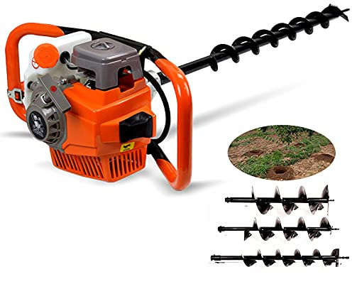 71CC 2 Stroke Petrol Earth Auger Gasoline Engine 2.3KW Gas Power Post Hole Digger With 4 6 8 Auger Drill Bits For Trees and Fence