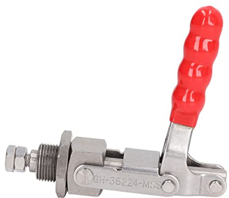 Hand Tool Toggle Clamp, 66.8mm Stroke 180° Push Pull Toggle Clamp GH 36224 MSS304 WDC Quick Release Vertical Toggle Clamp Woodworking Latch Antislip Red Hand Tool