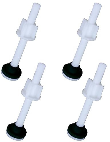 4 viti per serbatoio WC in plastica bulloni per serbatoio WC con rondelle cerniere bianche set di fissaggio per coperchio WC per montaggio cerniere per sedile WC