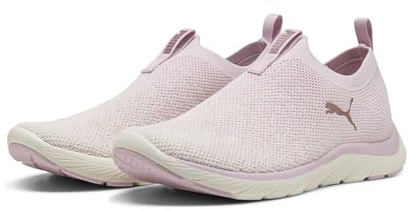 PUMA Damen SOFTRIDE REMI Slip-ON Knit WN's Straßen-Laufschuh, Rose Mauve-WARM White-Rose Gold, 41 EU