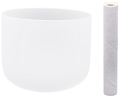 Cuenco De Cristal De Cuarzo Con Nota De Planeta Y Do, De 20 Cm, Cuenco De Yoga Calmante Y Blanco, 20,3 CM